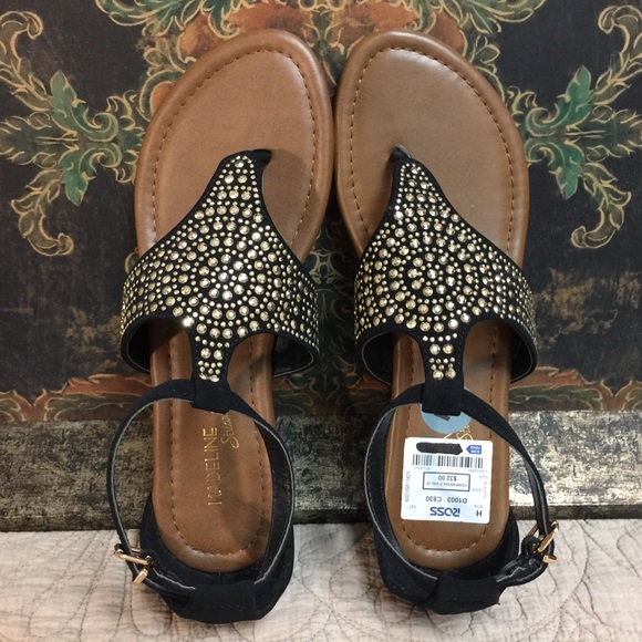 Black Studded Sandals Size 7 - Picture 3 of 7